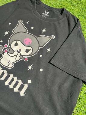 Sanrio Kuromi Graphic T-Shirt Size XL Black Cotton